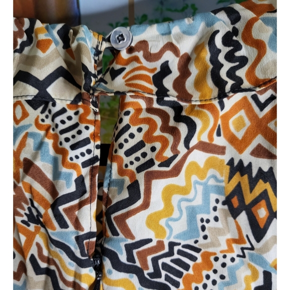 Alyx Limited - Plus Size - Multicolor Sheath Ruffle Top Sleeveless Dress - Picture 4 of 6